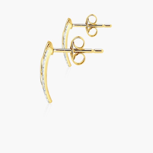 Kolczyki Savicki: złote, diamenty